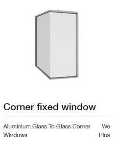 Aluminum Glass To Glass Corner Windows